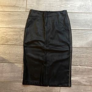 Zara Faux Leather Skirt, XS